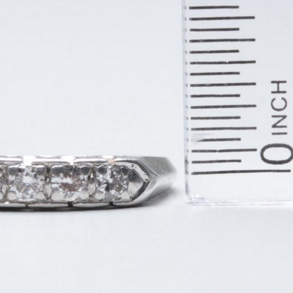 Platinum Diamond ring F-G VS1-VS2 .3 tcw - Picture 2 of 9